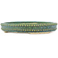 Pot à bonsaï rond vert par Echizen - 263 x 263 x 45 mm