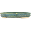 Round green bonsai pot by Echizen - 263 x 263 x 45 mm