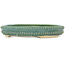 Pot à bonsaï rond vert par Echizen - 263 x 263 x 45 mm