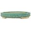 Ronde groene bonsai pot van Echizen - 230 x 230 x 40 mm