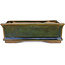 Rectangular green bonsai pot by Echizen - 145 x 115 x 45 mm