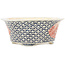 Vaso bonsai rotondo multicolore di Echizen - 190 x 190 x 73 mm