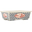 Rectangular multicolor bonsai pot by Echizen - 155 x 108 x 52 mm