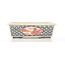 Rectangular multicolor bonsai pot by Echizen - 155 x 108 x 52 mm
