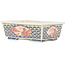 Rectangular multicolor bonsai pot by Echizen - 155 x 108 x 52 mm