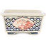 Rectangular multicolor bonsai pot by Echizen - 155 x 108 x 52 mm