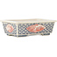 Rectangular multicolor bonsai pot by Echizen - 155 x 108 x 52 mm