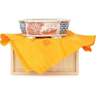  Echizen Hosui Maceta para bonsái multicolor mokko de 137 mm de Echizen, Japón