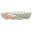 Oval multicolor bonsai pot by Echizen - 145 x 118 x 30 mm