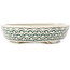 Oval multicolor bonsai pot by Echizen - 145 x 118 x 30 mm