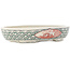 Oval multicolor bonsai pot by Echizen - 145 x 118 x 30 mm