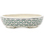 Oval multicolor bonsai pot by Echizen - 145 x 118 x 30 mm