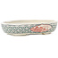 Oval multicolor bonsai pot by Echizen - 145 x 118 x 30 mm