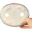 Oval multicolor bonsai pot by Echizen - 145 x 118 x 30 mm