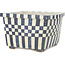 Pot à bonsaï carré blanc et bleu par Echizen - 187 x 165 x 117 mm
