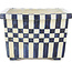 Pot à bonsaï carré blanc et bleu par Echizen - 187 x 165 x 117 mm