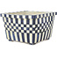 Pot à bonsaï carré blanc et bleu par Echizen - 187 x 165 x 117 mm