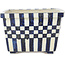 Square white and blue bonsai pot by Echizen - 187 x 165 x 117 mm