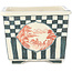 Square multicolor bonsai pot by Echizen - 140 x 140 x 110 mm