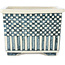 Square multicolor bonsai pot by Echizen - 135 x 130 x 100 mm