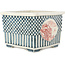 Square multicolor bonsai pot by Echizen - 135 x 130 x 100 mm