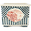Square multicolor bonsai pot by Echizen - 135 x 130 x 100 mm