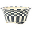 Pot à bonsaï rond blanc et bleu par Echizen - 140 x 140 x 65 mm