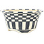 Pot à bonsaï rond blanc et bleu par Echizen - 140 x 140 x 65 mm