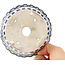 Pot à bonsaï rond blanc et bleu par Echizen - 105 x 105 x 52 mm
