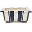 Maceta rectangular para bonsái de color blanco y azul de Echizen - 120 x 95 x 40 mm