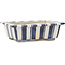 Maceta rectangular para bonsái de color blanco y azul de Echizen - 120 x 95 x 40 mm