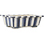 Maceta rectangular para bonsái de color blanco y azul de Echizen - 120 x 95 x 40 mm