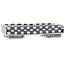 Rectangular white and blue bonsai pot by Echizen - 82 x 37 x 17 mm