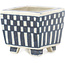 Pot à bonsaï carré blanc et bleu par Echizen - 30 x 30 x 28 mm
