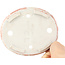 Oval white and red  bonsai pot by Echizen - 190 x 160 x 30 mm