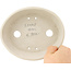 Oval white and red  bonsai pot by Echizen - 150 x 125 x 40 mm