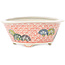Round multicolor bonsai pot by Echizen - 125 x 125 x 50 mm