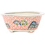 Round multicolor bonsai pot by Echizen - 125 x 125 x 50 mm