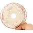Round white and red bonsai pot by Echizen - 90 x 90 x 40 mm