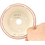 Pot à bonsaï rond blanc et rouge par Echizen - 84 x 84 x 32 mm
