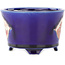 Vaso bonsai rotondo blu e rosso di Echizen - 110 x 110 x 72 mm