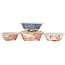 Set vaso bonsai bianco e multicolore di Echizen - 80 x 80 x 30 mm