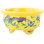 Pot à bonsaï rond multicolore jaune de Syoami - 50 x 50 x 27 mm