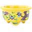 Pot à bonsaï rond multicolore jaune de Syoami - 50 x 50 x 27 mm