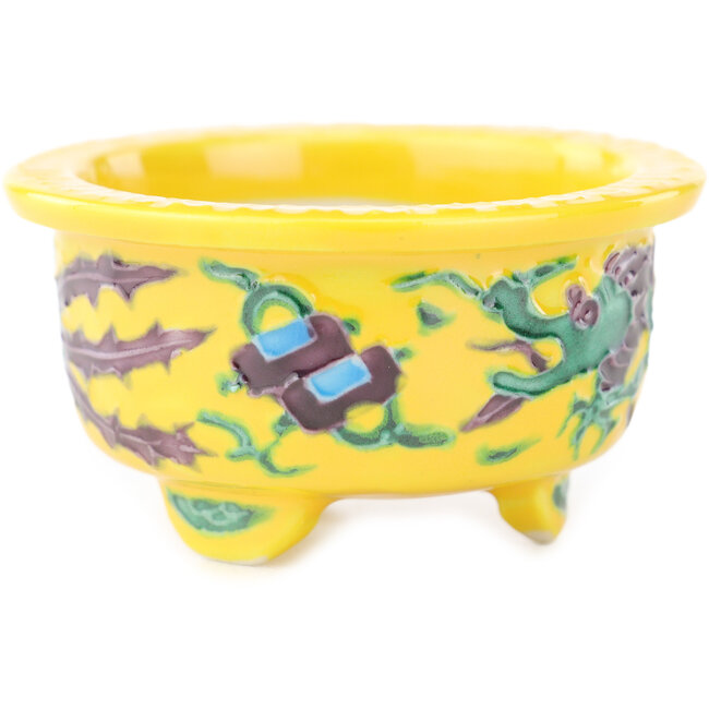Ronde gele multicolor bonsai pot van Syoami - 50 x 50 x 27 mm