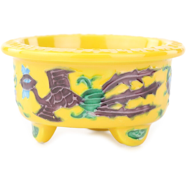 Ronde gele multicolor bonsai pot van Syoami - 50 x 50 x 27 mm