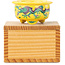Pot à bonsaï rond multicolore jaune de Syoami - 50 x 50 x 27 mm