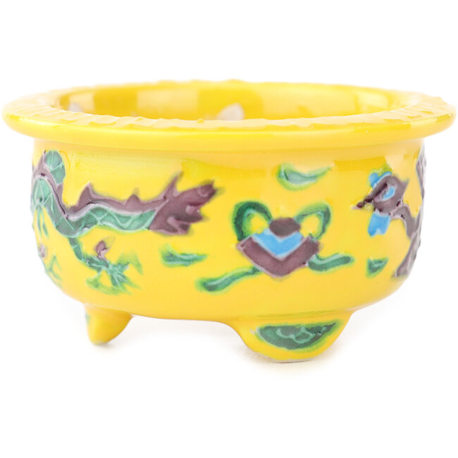 Ronde gele multicolor bonsai pot van Syoami - 50 x 50 x 27 mm