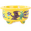 Pot à bonsaï rond multicolore jaune de Syoami - 50 x 50 x 27 mm