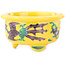 Pot à bonsaï rond multicolore jaune de Syoami - 50 x 50 x 27 mm